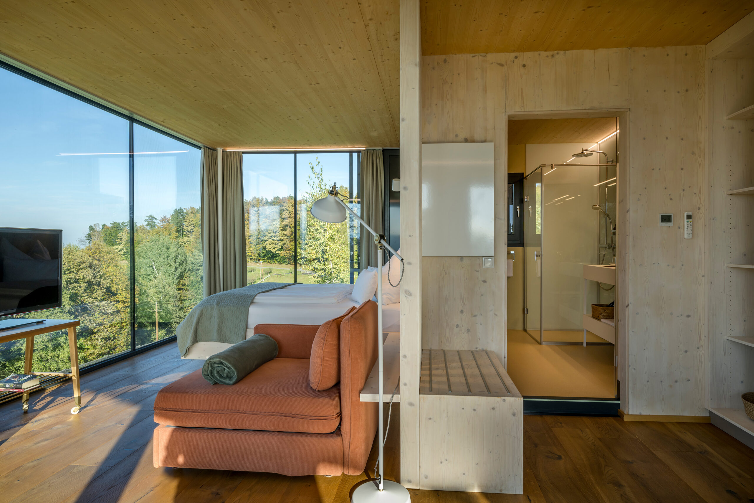 Moderne Lodge am Wurzenberg mit Panoramablick über die Südsteiermark.