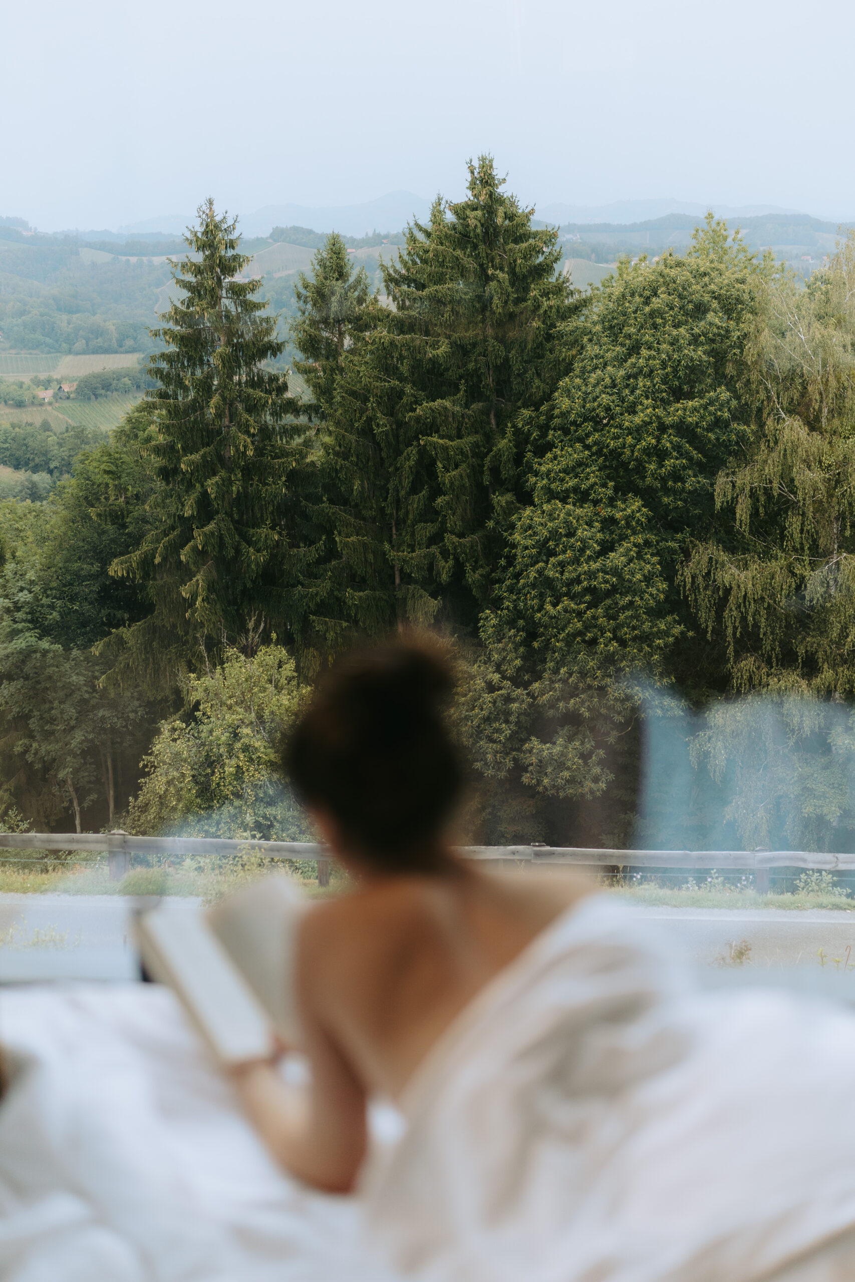 A quiet moment with panoramic views across the hills of Southern Styria.